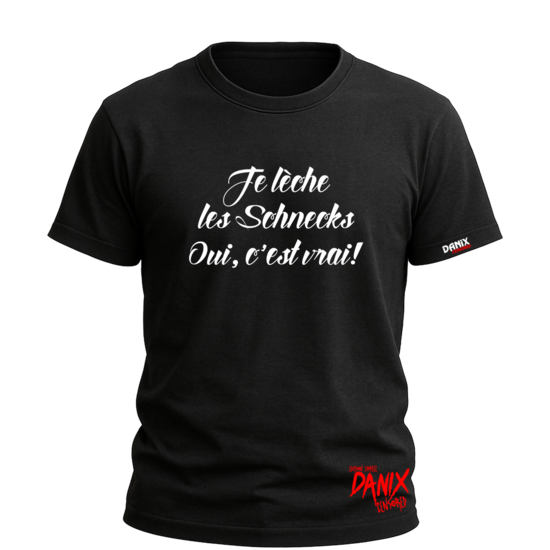 Tshirt Je lèche les schnecks ... [DANIX CENSORED]